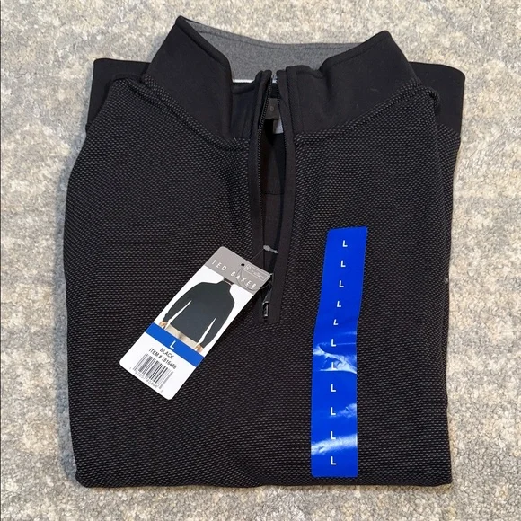 Ted Baker Black Quarter-Zip Sweater - Picture 7 of 9